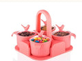 Multipurpose 4 Jar Airtight Storage Container Set - with Lid Airtight Jar for Serving Sweets, Chips, Cookies And Other Snacks, Dry Fruit Storage Box (Peach)