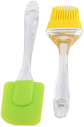 Ilicone Spatula And Pastry Brush for Cake Mixer, Decorating, Cooking, Baking And glazing(Multicolour, Standard Size)