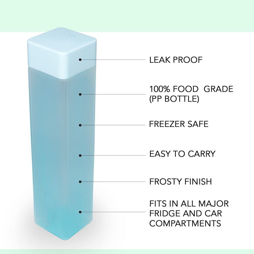 Kitchen4U - Premium Silicone Cleaning Brush 31 CM with Food-Grade Frosty Fridge Water Bottle (1 Litre, Assorted Colors)