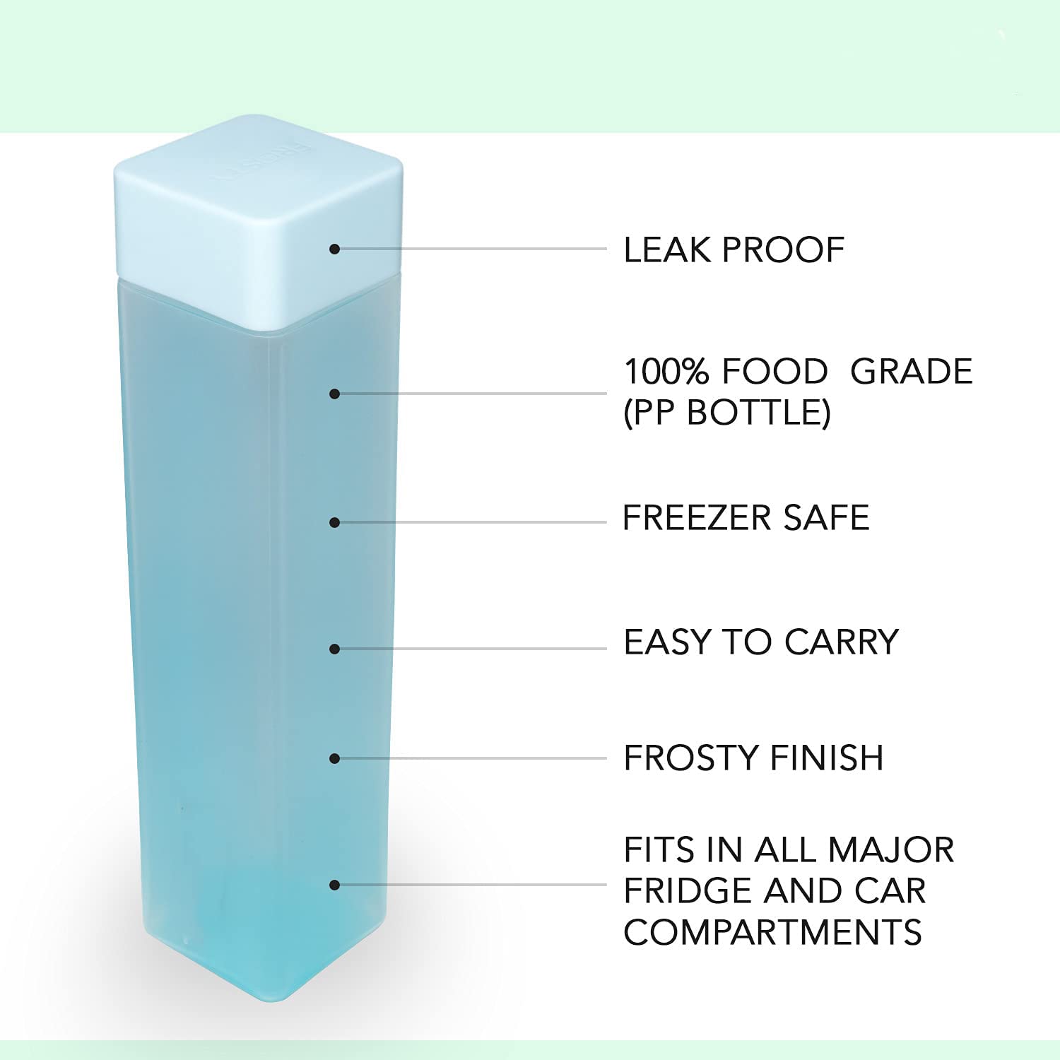 Kitchen4U - Premium Silicone Cleaning Brush 31 CM with Food-Grade Frosty Fridge Water Bottle (1 Litre, Assorted Colors)
