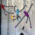 Children Suction Cup Toys Pop Tubes Stress Relief Telescopic Robot Toy