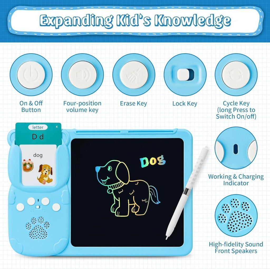 2 in 1 Talking Flash Card with LCD Writing Tablet