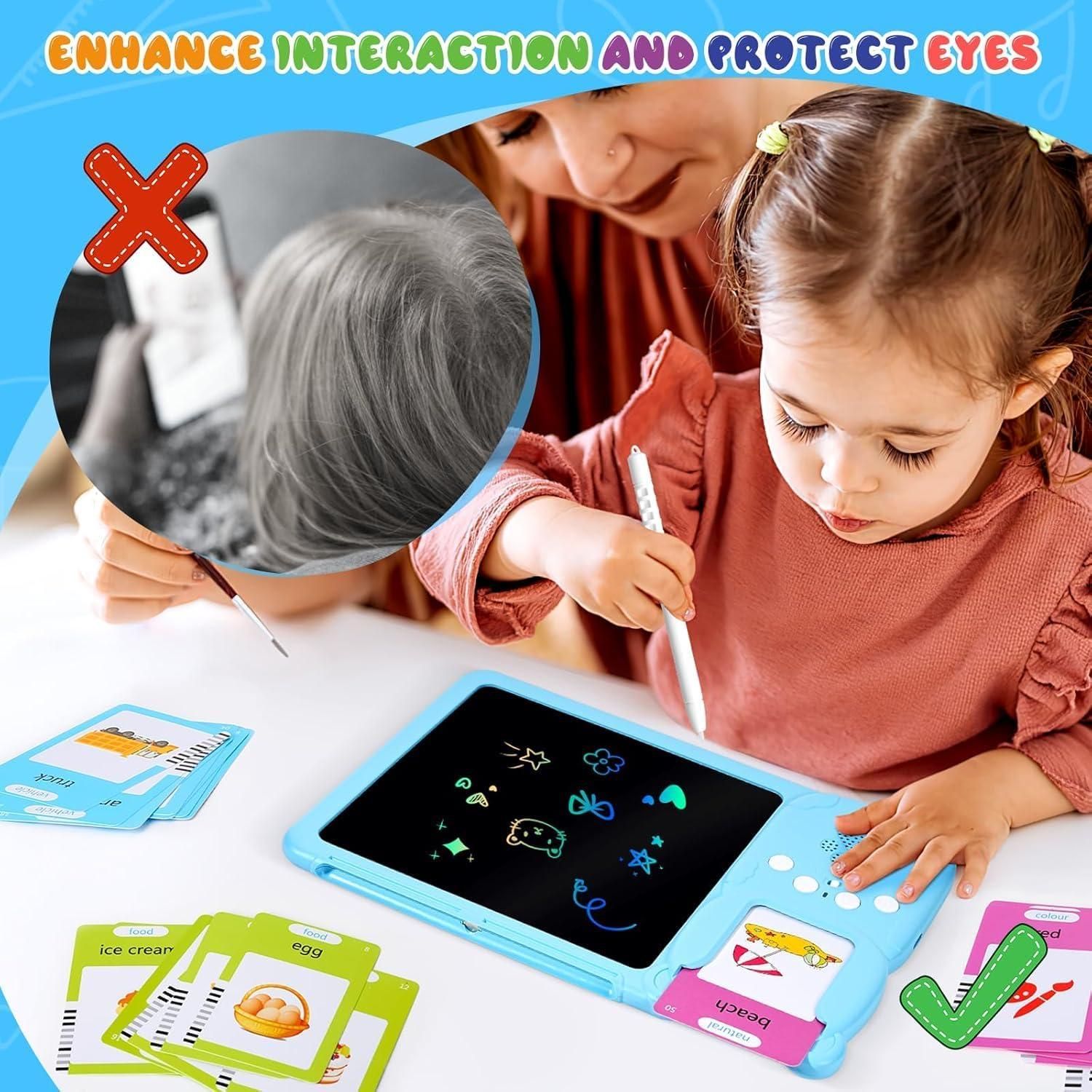2 in 1 Talking Flash Card with LCD Writing Tablet