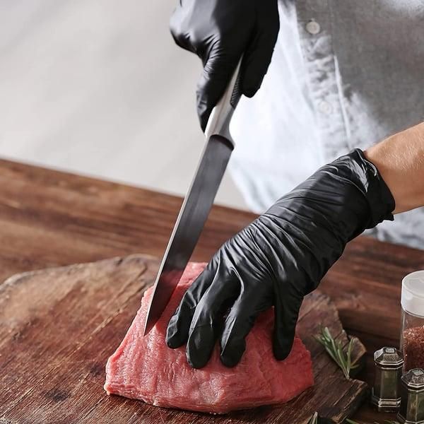 Disposable Nitrile Non- Slip Anti - Scratch Gloves